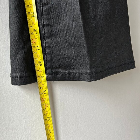 Edikted Luna Faux Leather Flare Jeans Black Coated Y2K Size XS - Picture 11 of 11